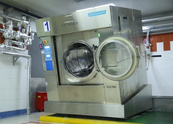 Airbag Suspension System Laundromat Equipment , Front Tilting Commercial Grade Washing Machine